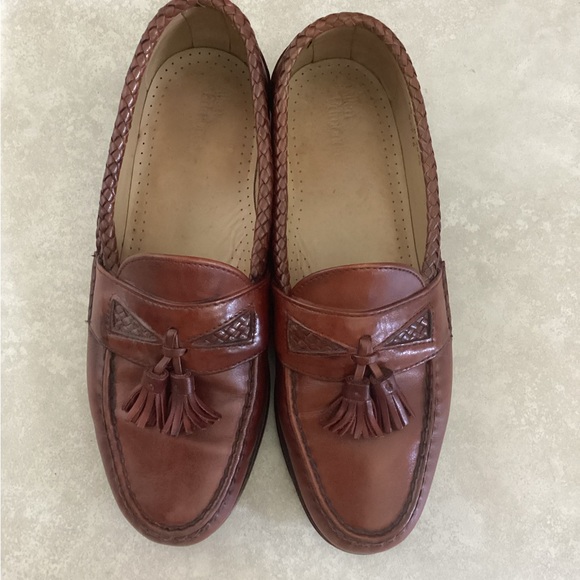 Allen Edmonds Maxfield loafers 9.5 EUC brown leather dress shoes USA Made - Picture 3 of 11